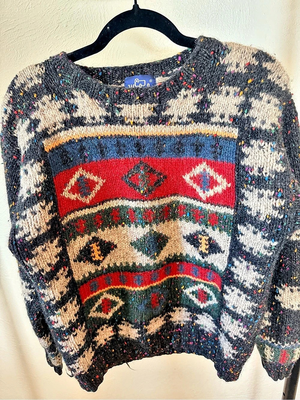 Woolrich 9612 Men's Wool Geometric Sweater Size Medium